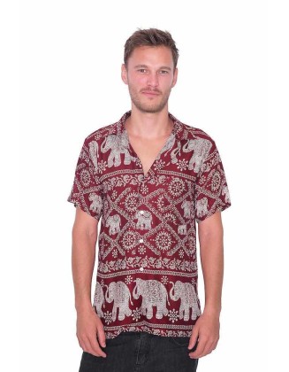 BURGUNDY Aloha Short Sleeve Shirt