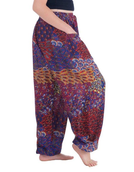 Colorful Harem Pants with Drawstring