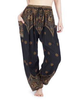 Peacock Flower Harem Pants