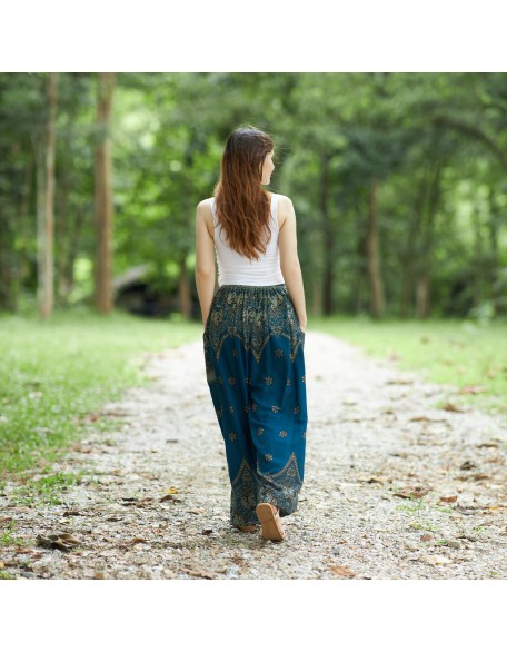 Peacock Flower Harem Pants