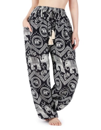 Elephant Harem Pants with Drawstring