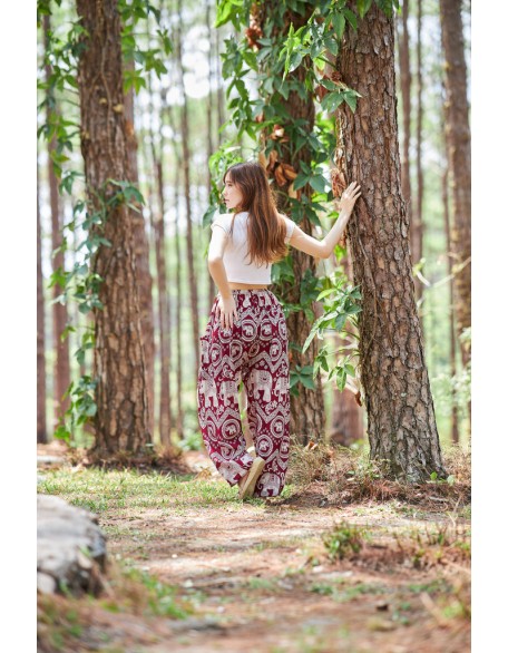 Elephant Harem Pants with Drawstring