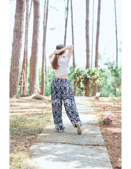 Elephant Harem Pants with Drawstring