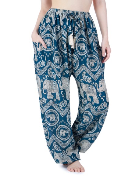 Elephant Harem Pants with Drawstring