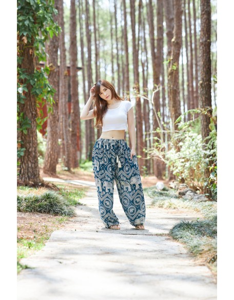 Elephant Harem Pants with Drawstring