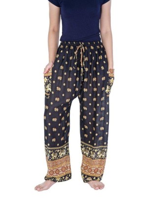 Flowy Elephant Drawstring Pants