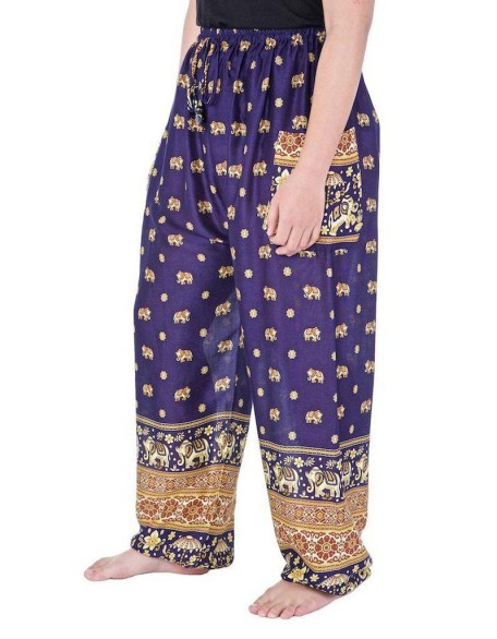 Flowy Elephant Drawstring Pants