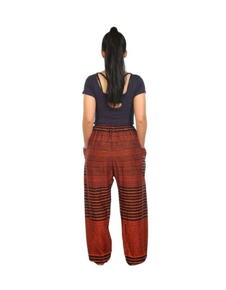 Drawstring Pants Striped Print