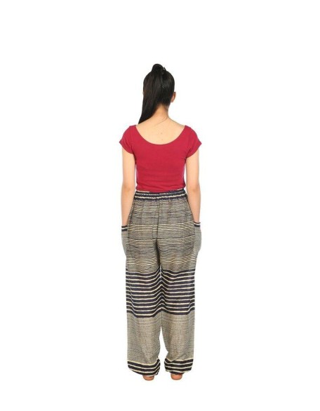 Drawstring Pants Striped Print