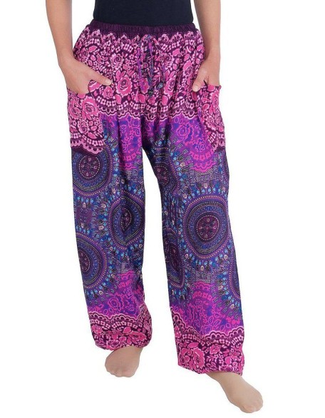 Mandala Harem Pants with Drawstring