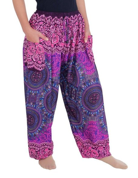 Mandala Harem Pants with Drawstring