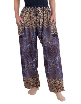 Mandala Harem Pants with Drawstring