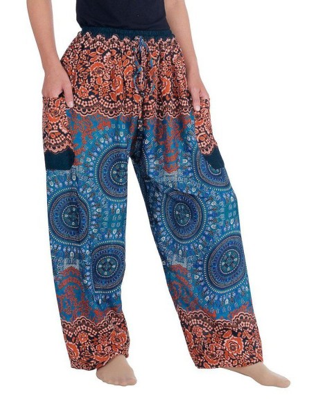 Mandala Harem Pants with Drawstring