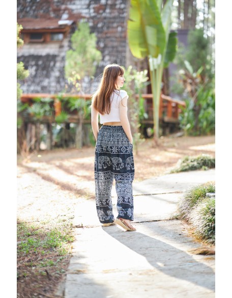 Elephant Harem Pants with Drawstring