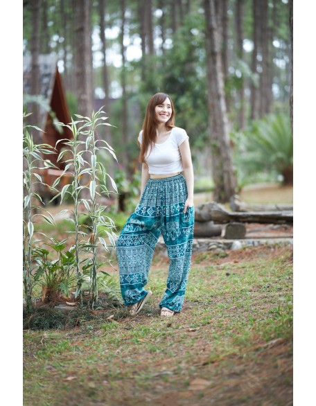 Elephant Harem Pants with Drawstring