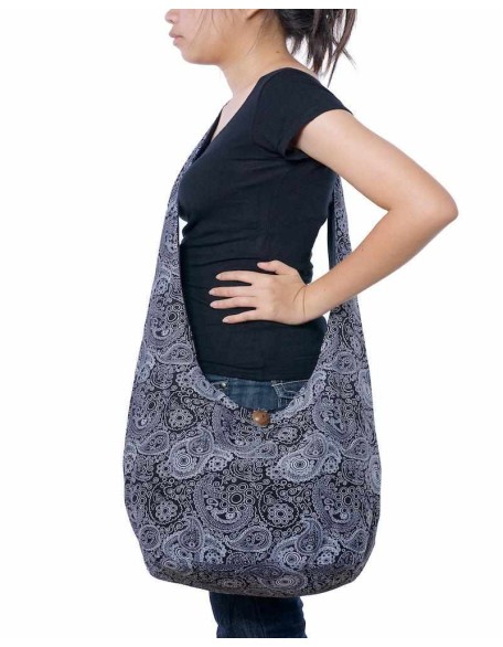 Black and Grey Sling Handbag