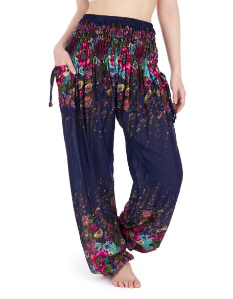 Flower Print Harem Pants