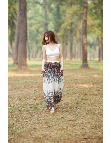 Flower Print Harem Pants