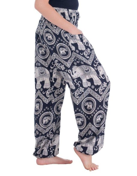 Black Elephant Harem Pants