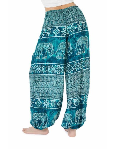 Women Teal Hippie Pants