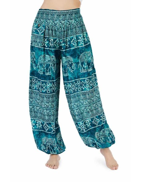 Women Teal Hippie Pants