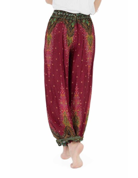 Women Burgundy Harem Pants