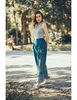 Girls Bohemian Pants - Teal