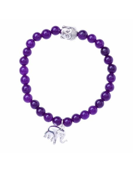 Stretchy Buddha and Elephant Bracelet