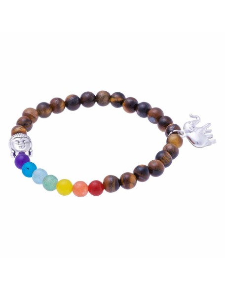 Stretchy Buddha and Elephant Bracelet