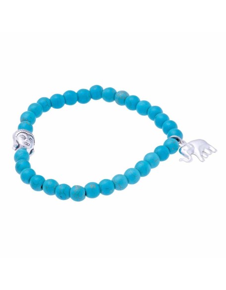 Stretchy Buddha and Elephant Bracelet