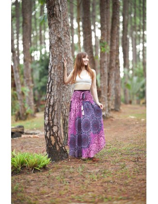 PURPLE BOHEMIAN MAXI SKIRT