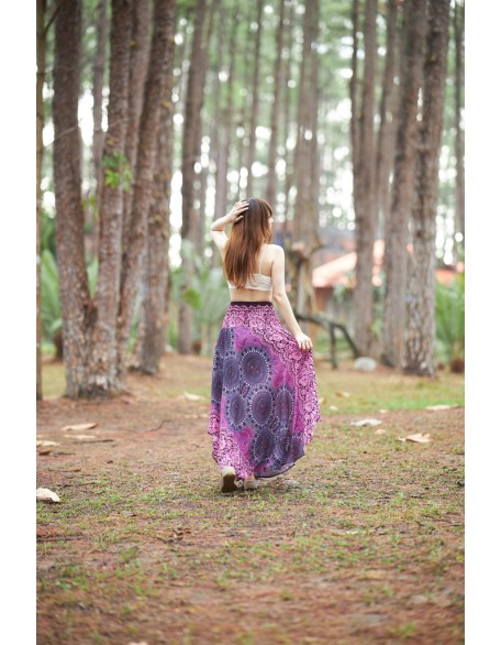 PURPLE BOHEMIAN MAXI SKIRT