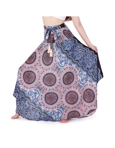 WOMENS LONG MANDALA BOHO SKIRT