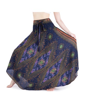 DARK BLUE LONG BOHEMIAN SKIRT