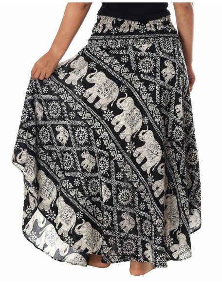 BLACK ELEPHANT BOHO SKIRT