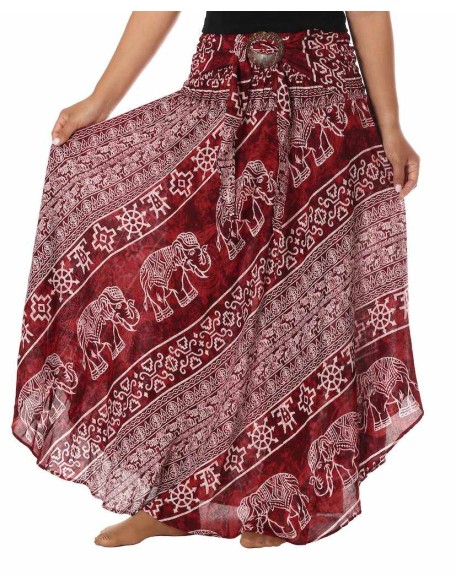 BURGUNDY GYPSY ELEPHANT SKIRT