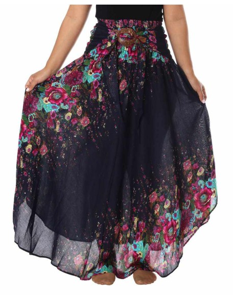 DARK BLUE WOMEN BOHO SKIRT