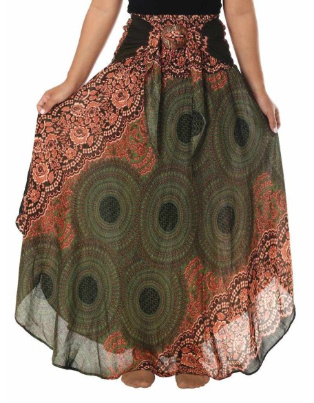 BOHEMIAN HIPPIE SKIRT GREEN