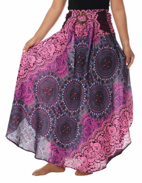 PURPLE MANDALA BOHO MAXI SKIRT