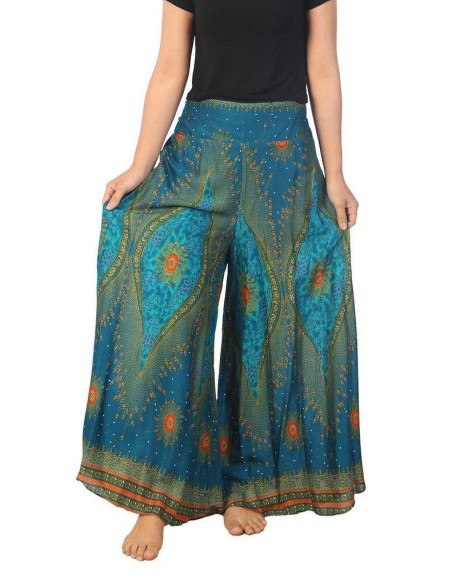 Womens Lounge Palazzo Pants Flower Eye