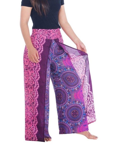 Rose Circle Wide Leg Pants