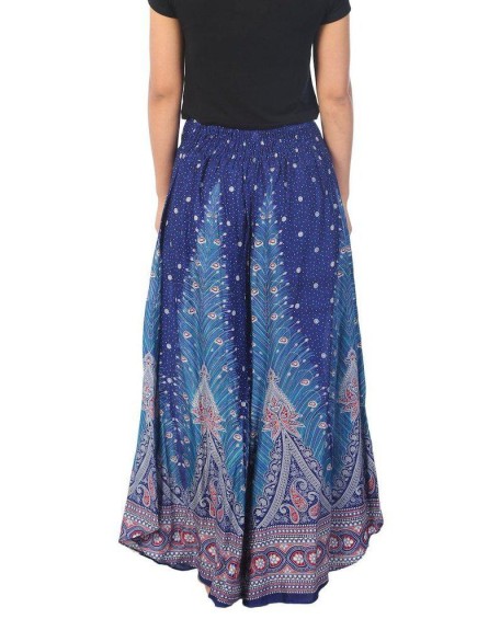 Womens Peacock Design Palazzo Pants