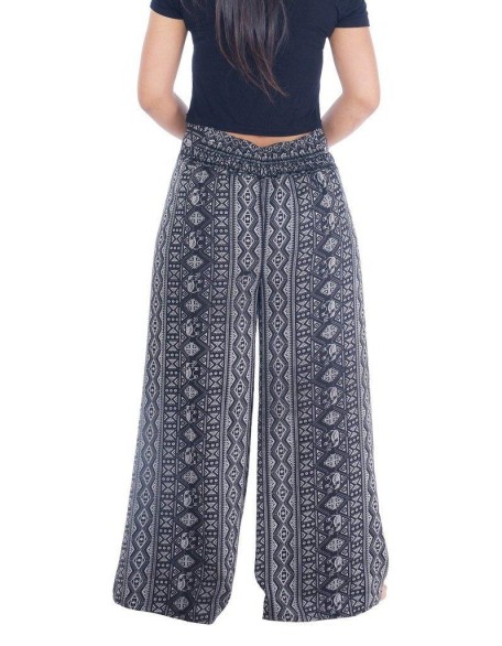 Wide Leg Pants Elephants Design