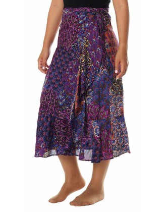 PURPLE WOMEN WRAP SKIRT