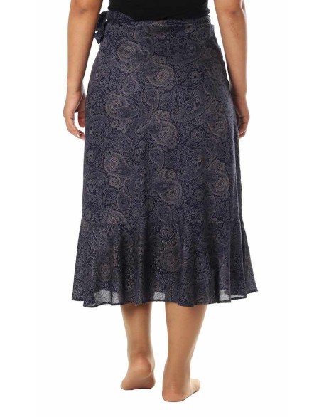 DARK BLUE BEACH WRAP SKIRT