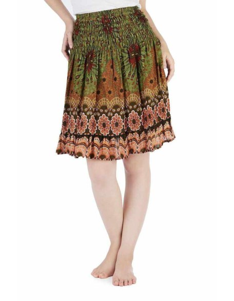 SHORT FLORAL MANDALA BOHO SKIRT