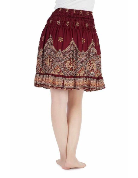 High Waisted Short Boho Skirt