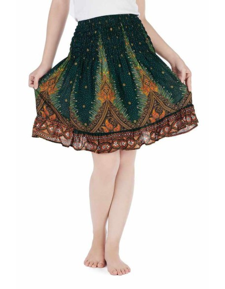 SHORT PEACOCK BOHO SKIRT