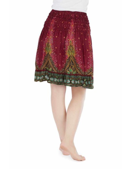 SHORT PEACOCK BOHO SKIRT