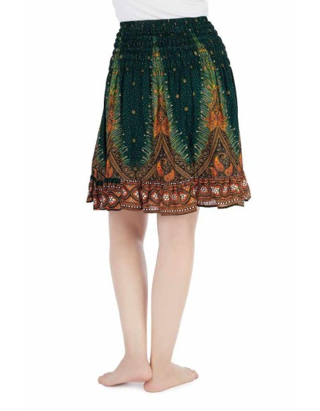 SHORT PEACOCK BOHO SKIRT